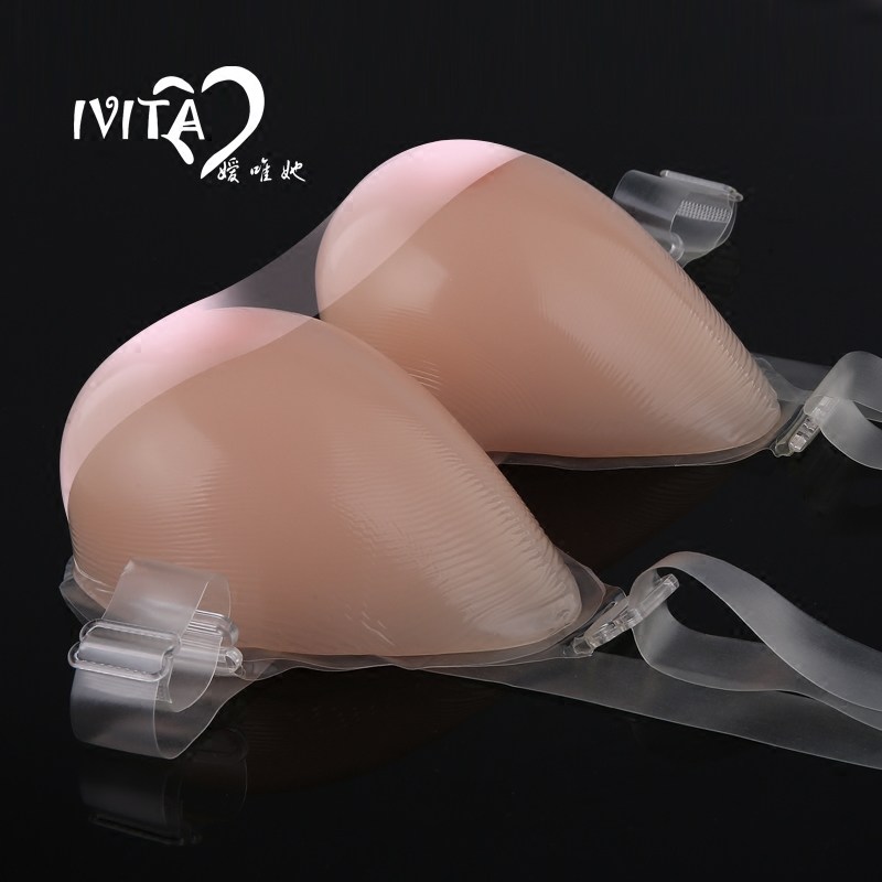 IVITA/嫒唯她CD深V变装肩带义乳 硅胶假胸假乳房 伪娘连体假乳垫