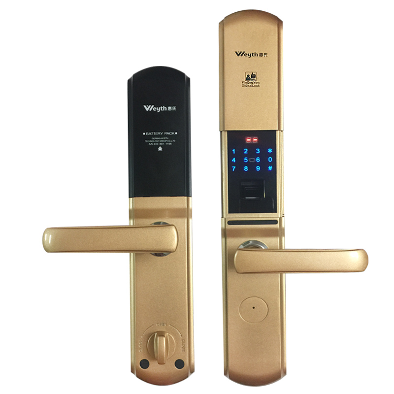 惠氏指纹锁 密码锁电子门锁家用防盗门锁刷卡感应智能锁大门锁