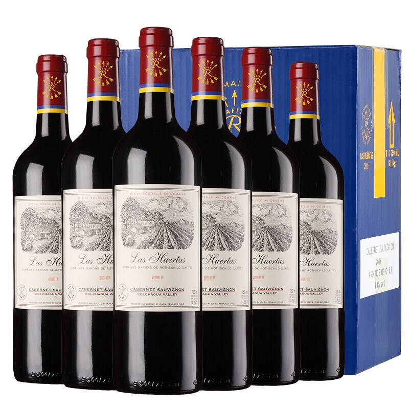 拉菲（LAFITE）巴斯克花园 赤霞珠干红葡萄酒 750ml*6瓶 整箱装 智利进口红酒
