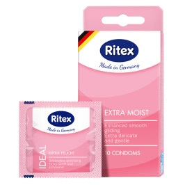 Ritex悅德仕避孕套天然男持久女高潮男持久加量潤滑裝超潤10只裝