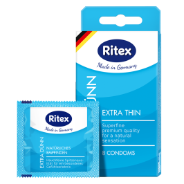 Ritex悅德仕避孕套超薄0.01安全套無色無味潤滑型情趣男用8只裝