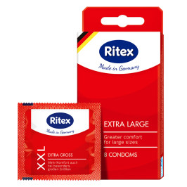 Ritex悦德仕避孕套大号超薄加大码男用情趣持久男士成人特大8只装