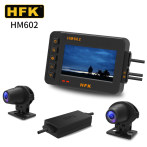 HFK HM602摩托車機車行車記錄儀夜視高清攝像機防水前后雙鏡頭701