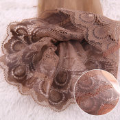 夏情趣丝袜硅胶防滑蕾丝花边长筒袜性感薄诱惑美腿袜透明油光