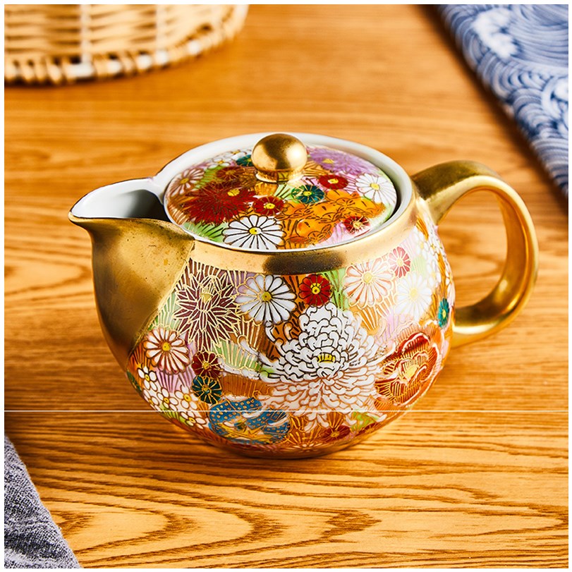[cocostyle]日本原装进口九谷烧日式和风功夫茶具茶壶茶杯盒装