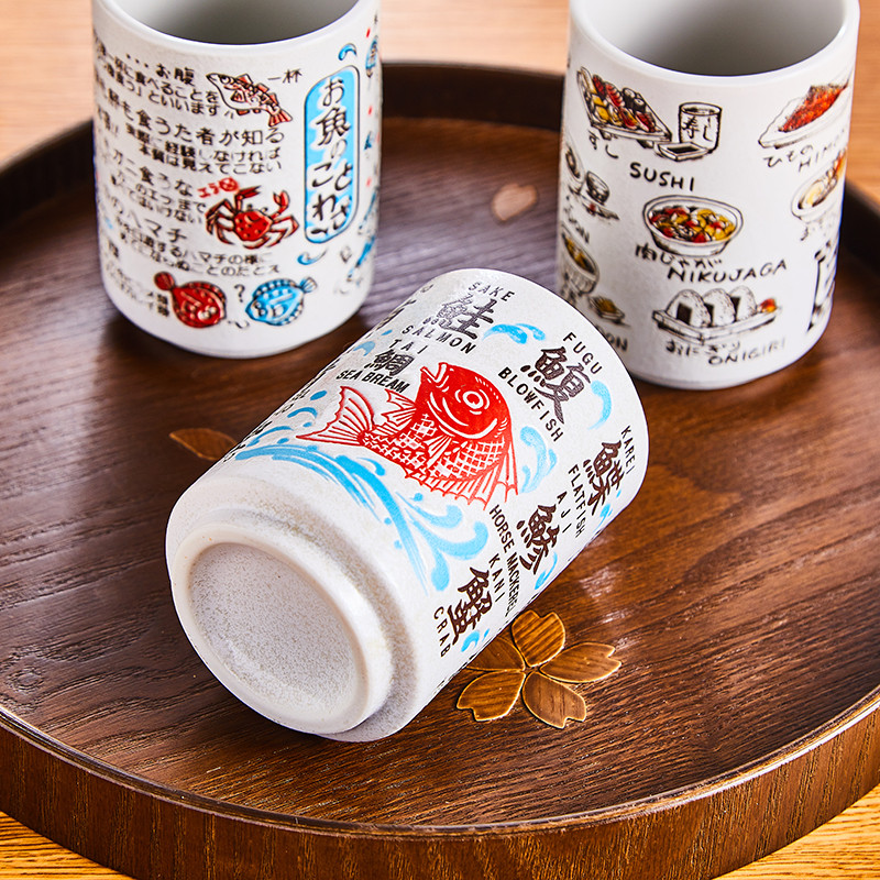 [cocostyle]日本进口陶瓷直筒无把手日式家用简约喝水杯茶杯