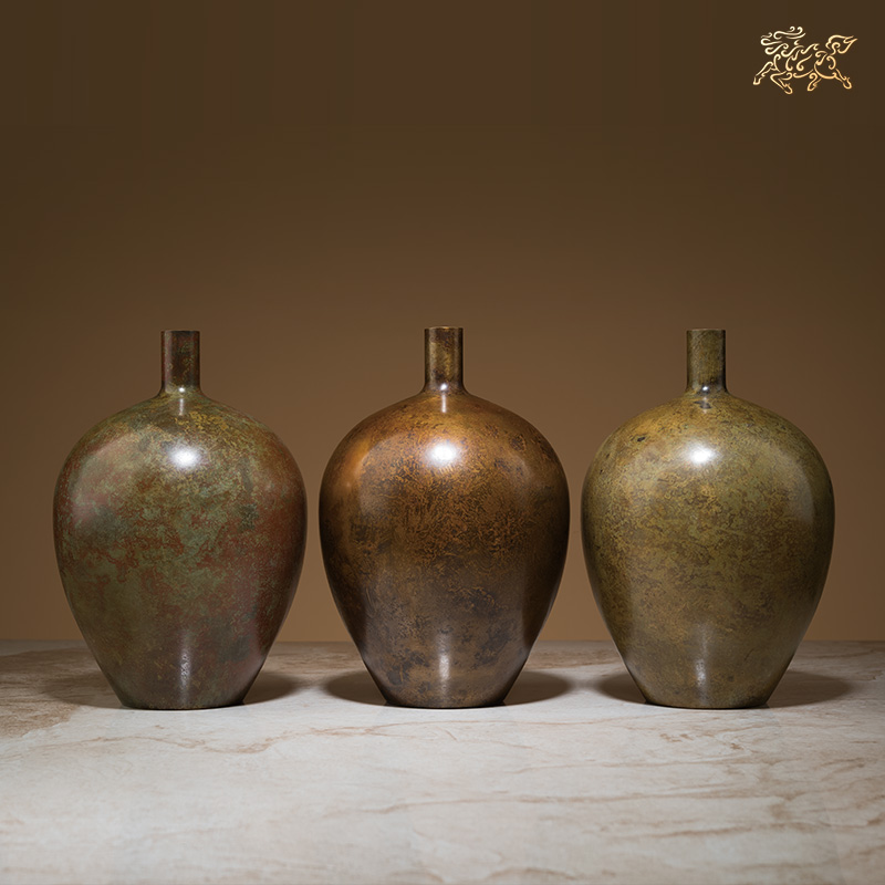 銅師傅 全銅擺件《銅師傅高岡銅器 之九寸蘭型》工藝品 飾品 花瓶